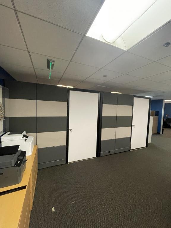 86" Tall Herman Miller Cube With White Doors
