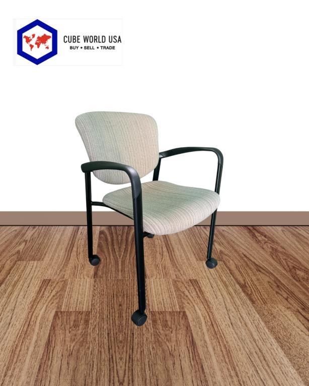 Haworth Improv Tan Stackable Chair Casters