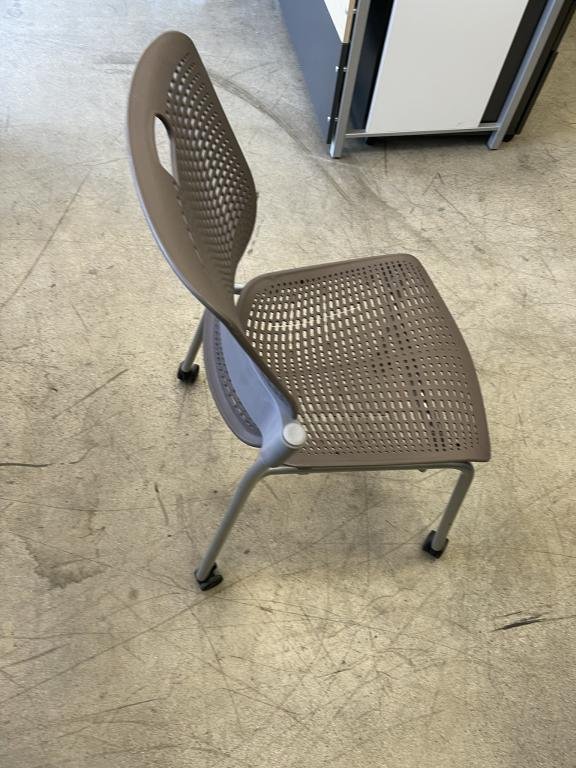 Humanscale neutral stacking chairs on casters