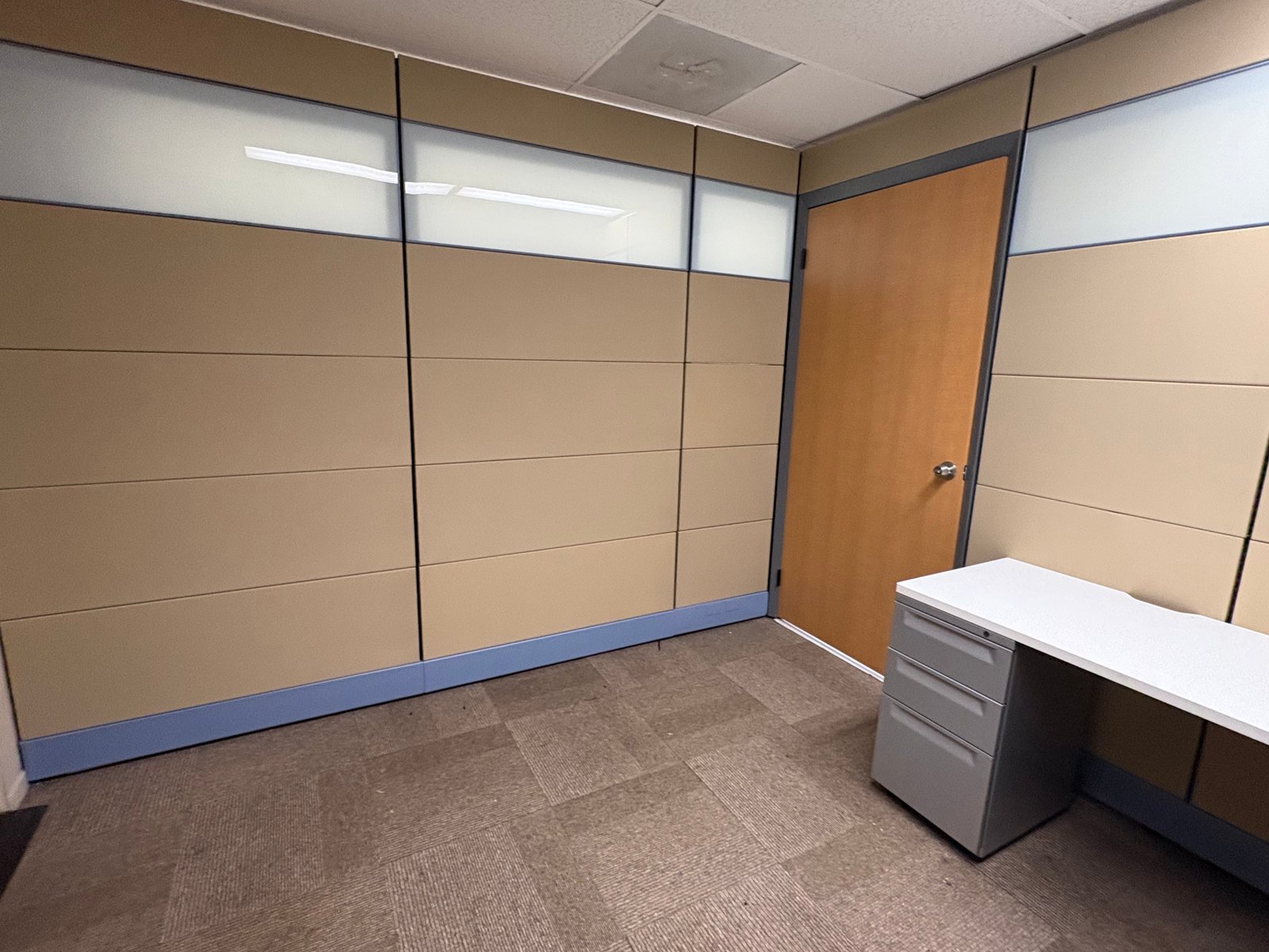 Ethospace 96” tall custom frosted glass Modular Office
