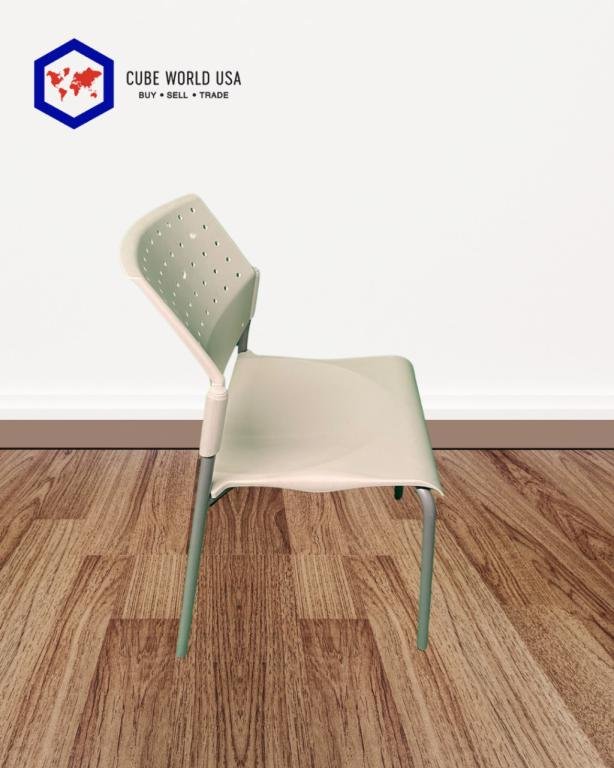 Teknion White Stackable Chairs