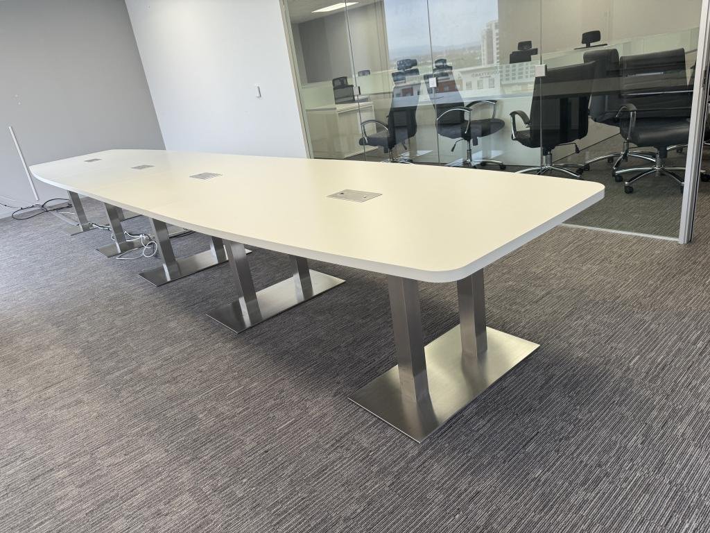 Teknion 20 ft white Boardroom Table