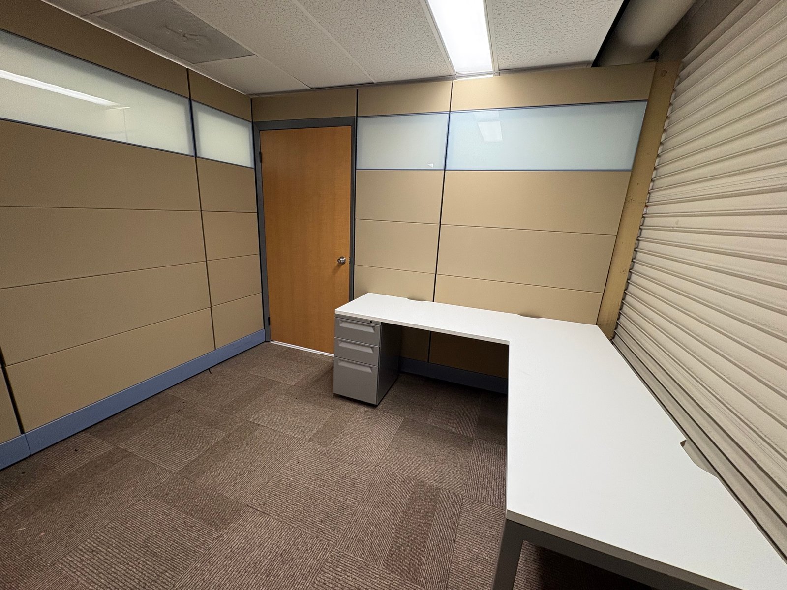 Ethospace 96” tall custom frosted glass Modular Office