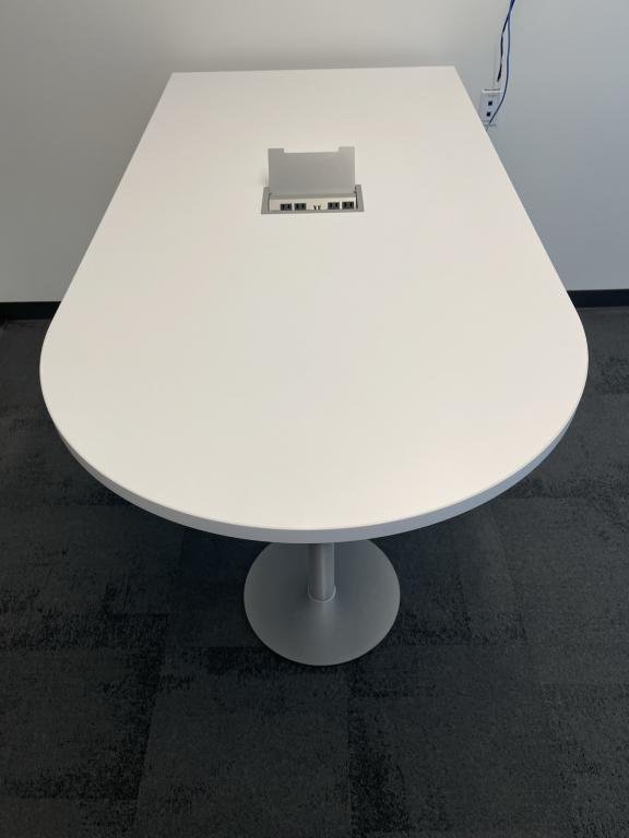 6'x3' HPL Bar Height Table Bullet Top, Chrome