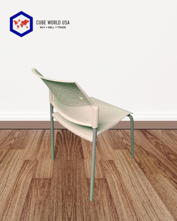 Teknion White Stackable Chairs