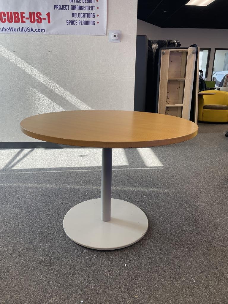 Steelcase Medium Tone Round Lounge Table