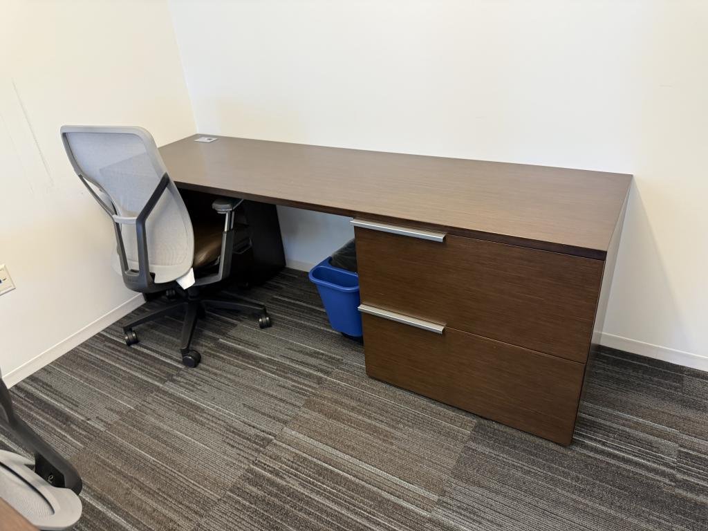 Allsteel Executive Desk 6x3 & 7x2 Credenza