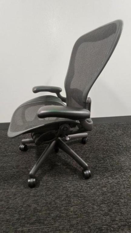 Herman Miller Aeron Black Two Paddle W/Lumbar