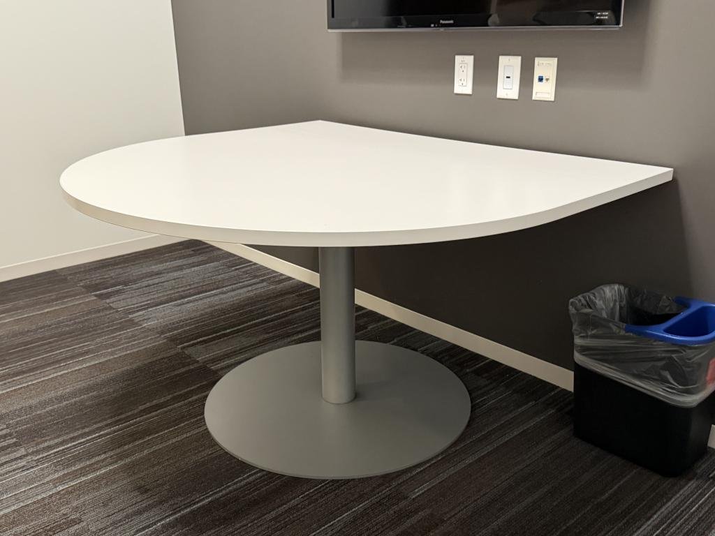 Allsteel 54inWx48inD White Top Collab Table