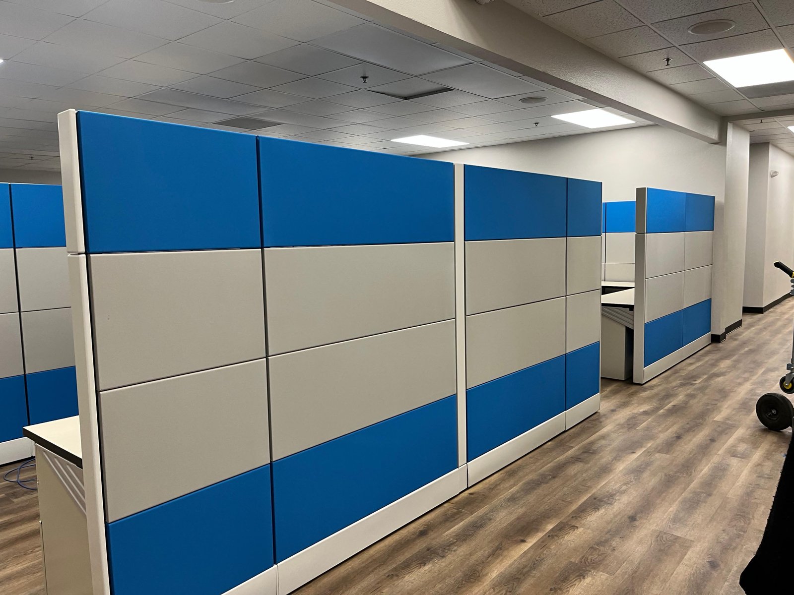 Herman Miller Ethospace 6x6x70in Tall Blue and Silver Any Size