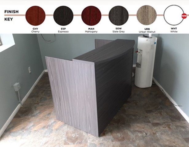 4' Modern Reception Shell without glass