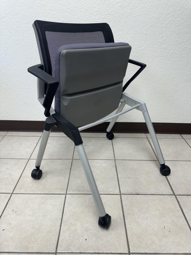 OFS Nesting chairs mesh back charcoal seat