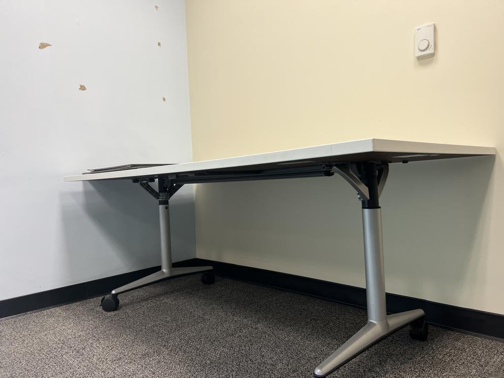 Steelcase Coalesse 72"x30" White Mobile Table