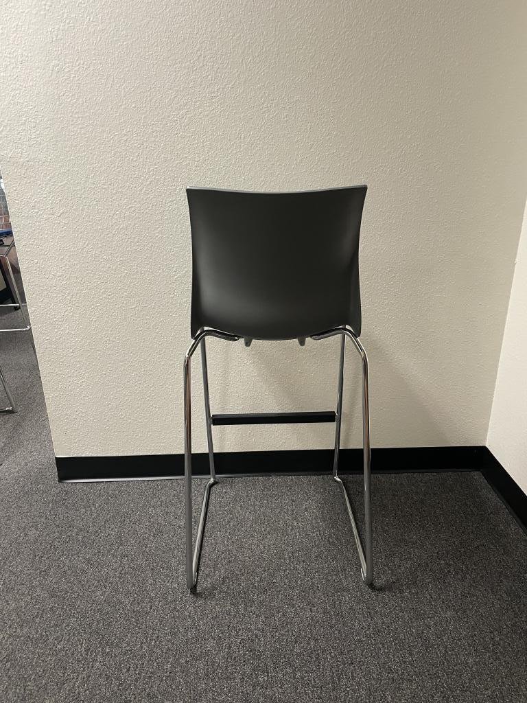 Teknion Grey Barstool with Steel Base