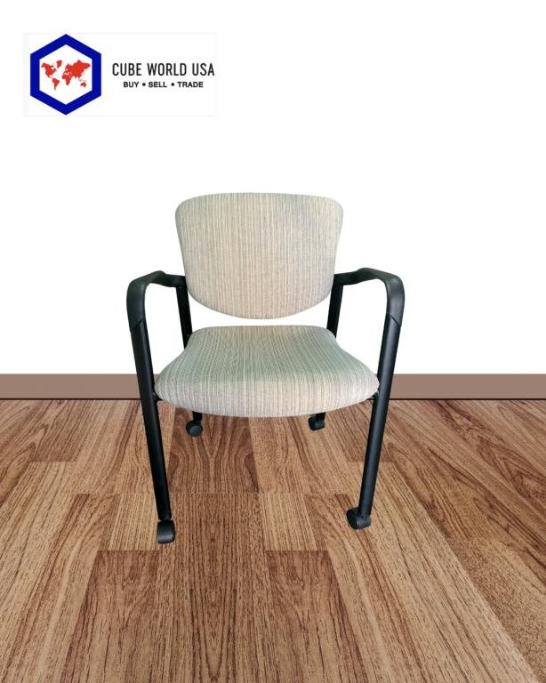 Haworth Improv Tan Stackable Chair Casters
