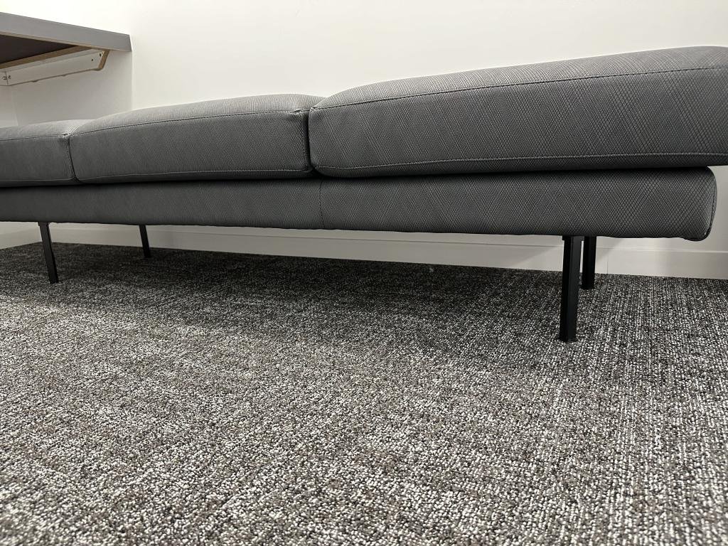 Knoll Grey Modern Bench Ottoman Seat 6x2x16