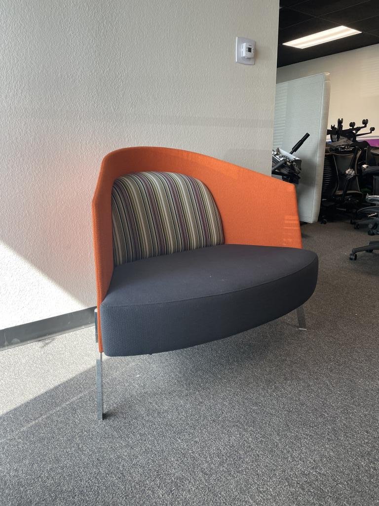 Teknion Orange Mid Back Lounge Sofa