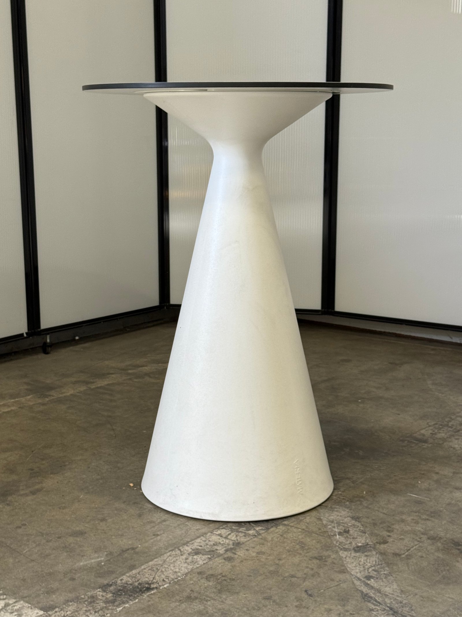 Andreu World white bar height table 32"Wx43"T