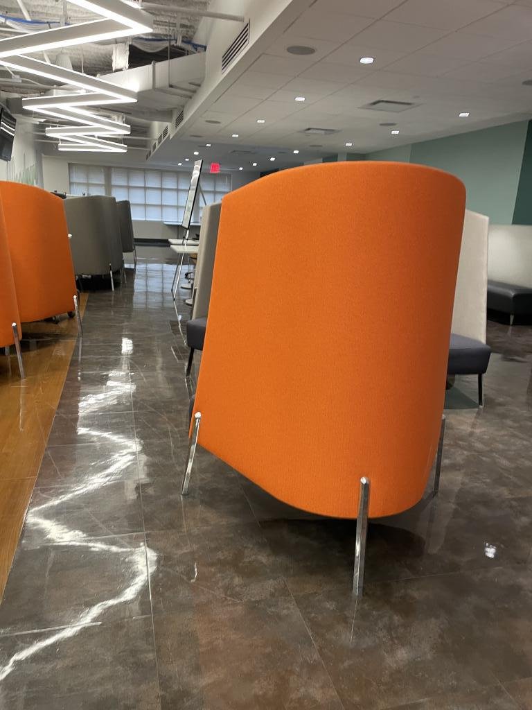 Teknion Orange High Back Chair