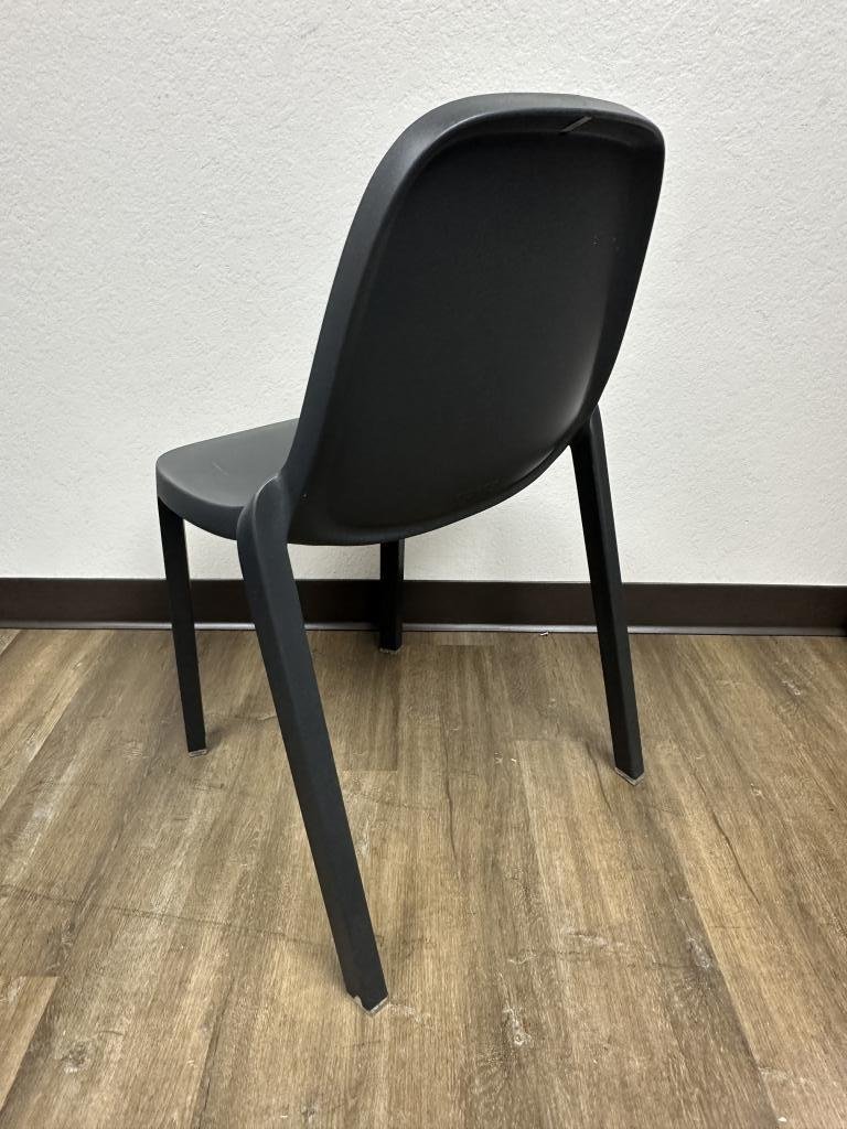 Emaco & Starck black stacking guest chair