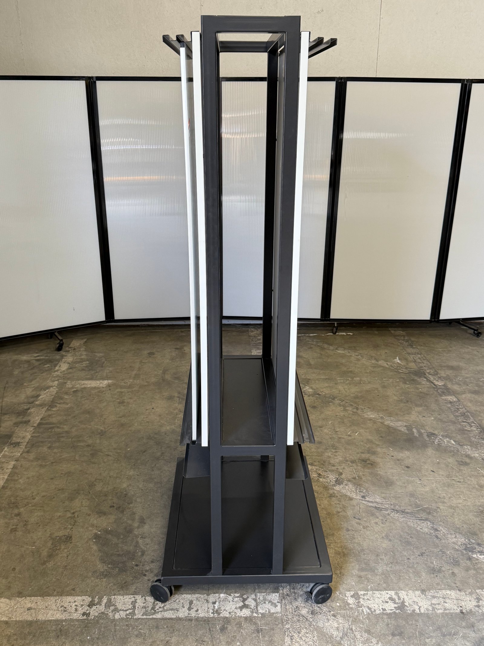 Steelcase whiteboards with extra removable boards black metal base on casters 30"Wx26"Dx75"T
