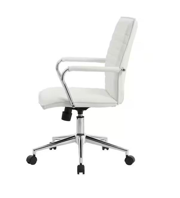 Eames Styled White- Black- Grey Ribbed Chrome