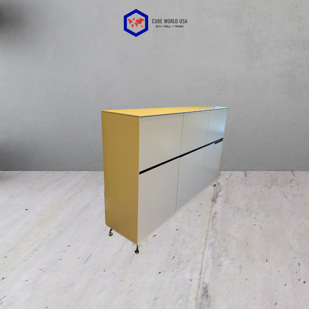 8x73x17 Designer White Multi Drawer Credenza