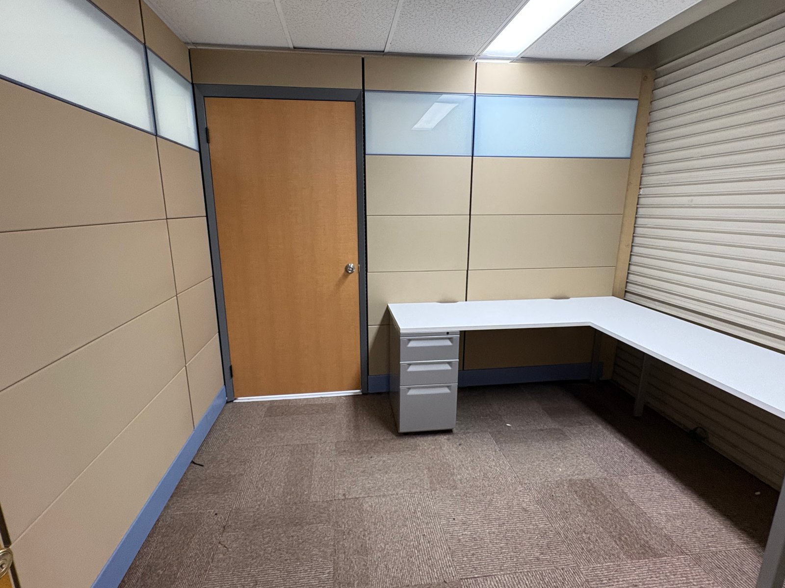 Ethospace 96” tall custom frosted glass Modular Office