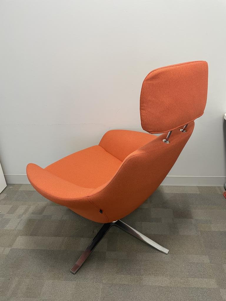 Steelcase Bob Coalesse With Headrest Orange