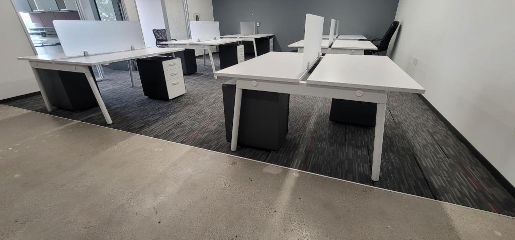 White Poppin Benching Stations 57"x27"