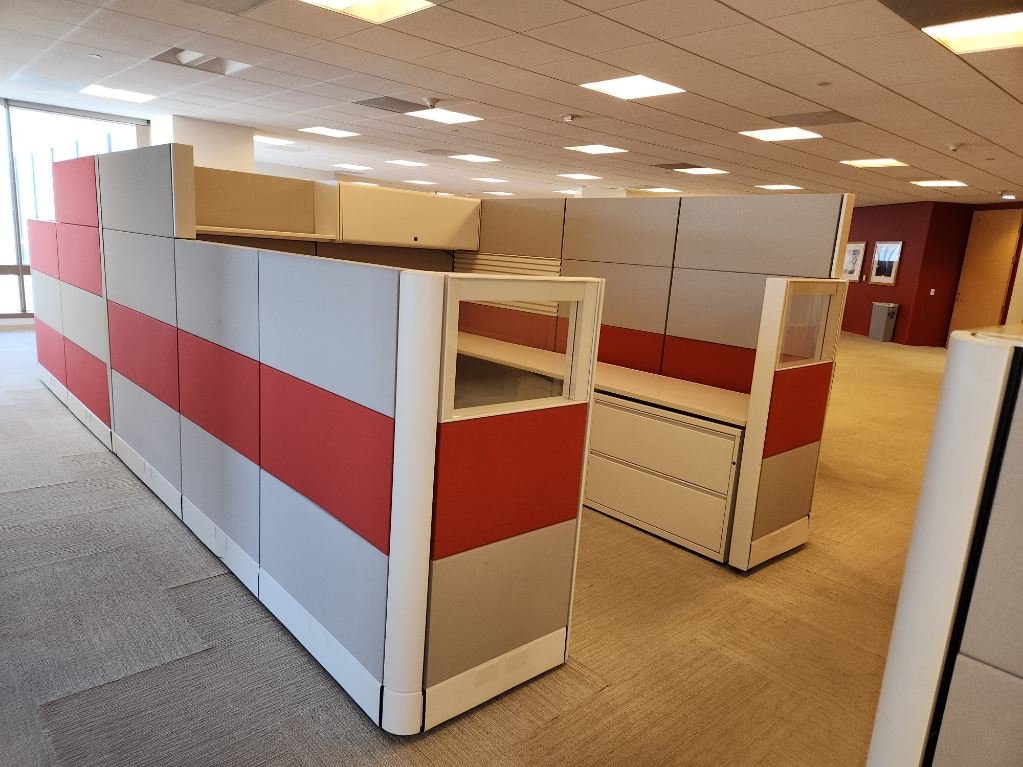 Herman Miller Ethospace W/Glass RED-GREY 70"/54"T ANY SIZE
