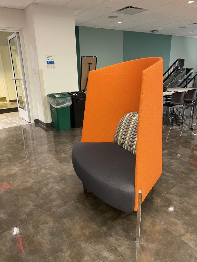 Teknion Orange High Back Chair