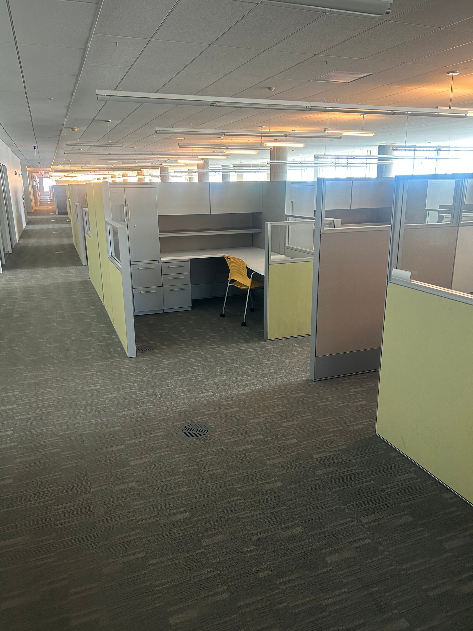 Haworth Compose Accented Various Sizes L Shape Stations 65" Tall