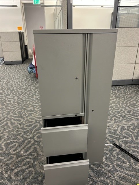 Herman Miller wardrobe file cabinet in grey
