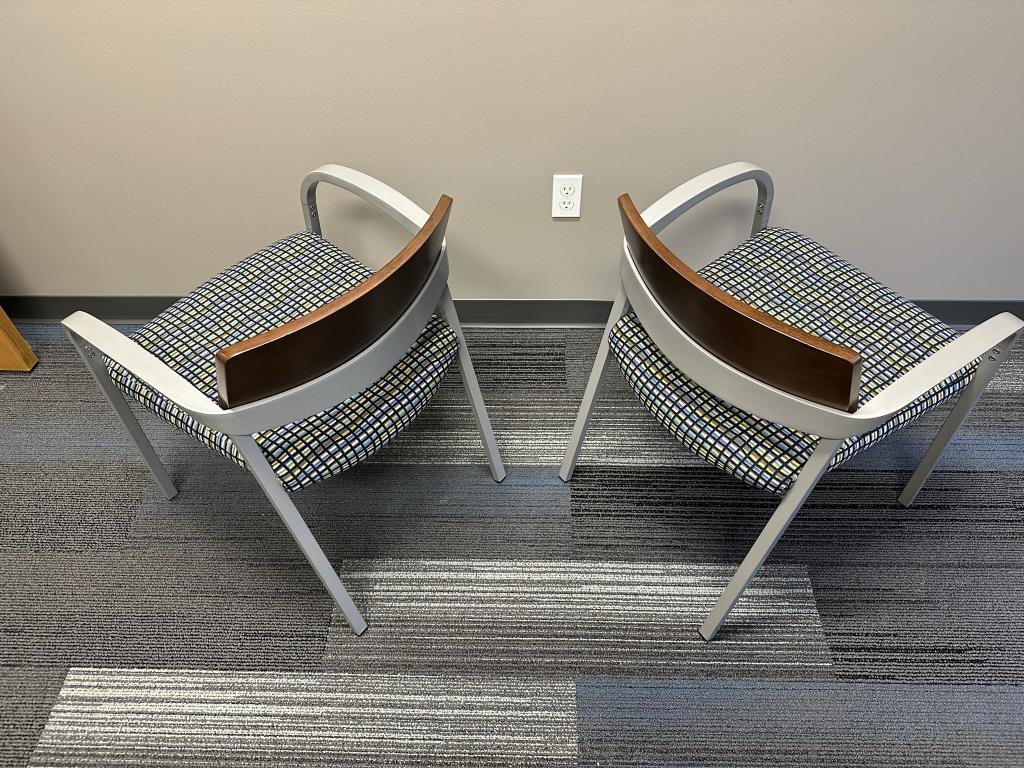 National Aurora Veneer & Fabric Guest Chairs