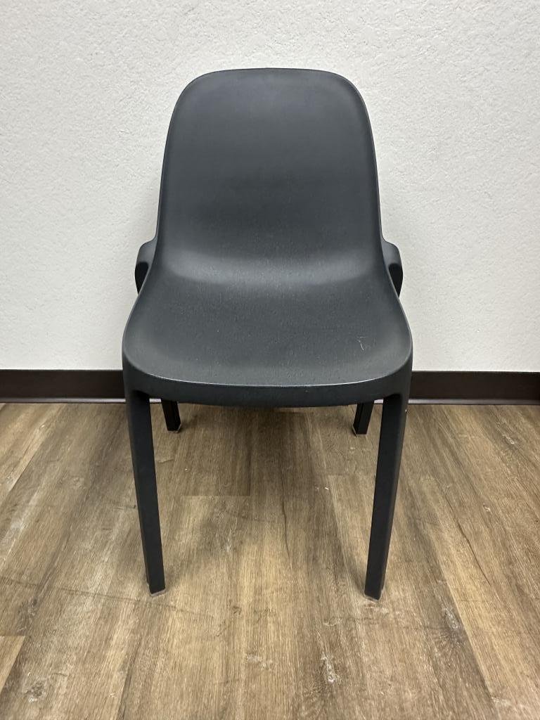 Emaco & Starck black stacking guest chair