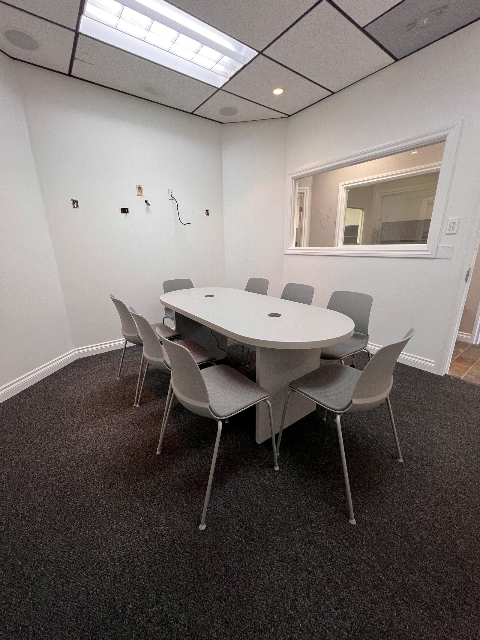 OFS White Powered Conference Table 8’, 10’ or 12’