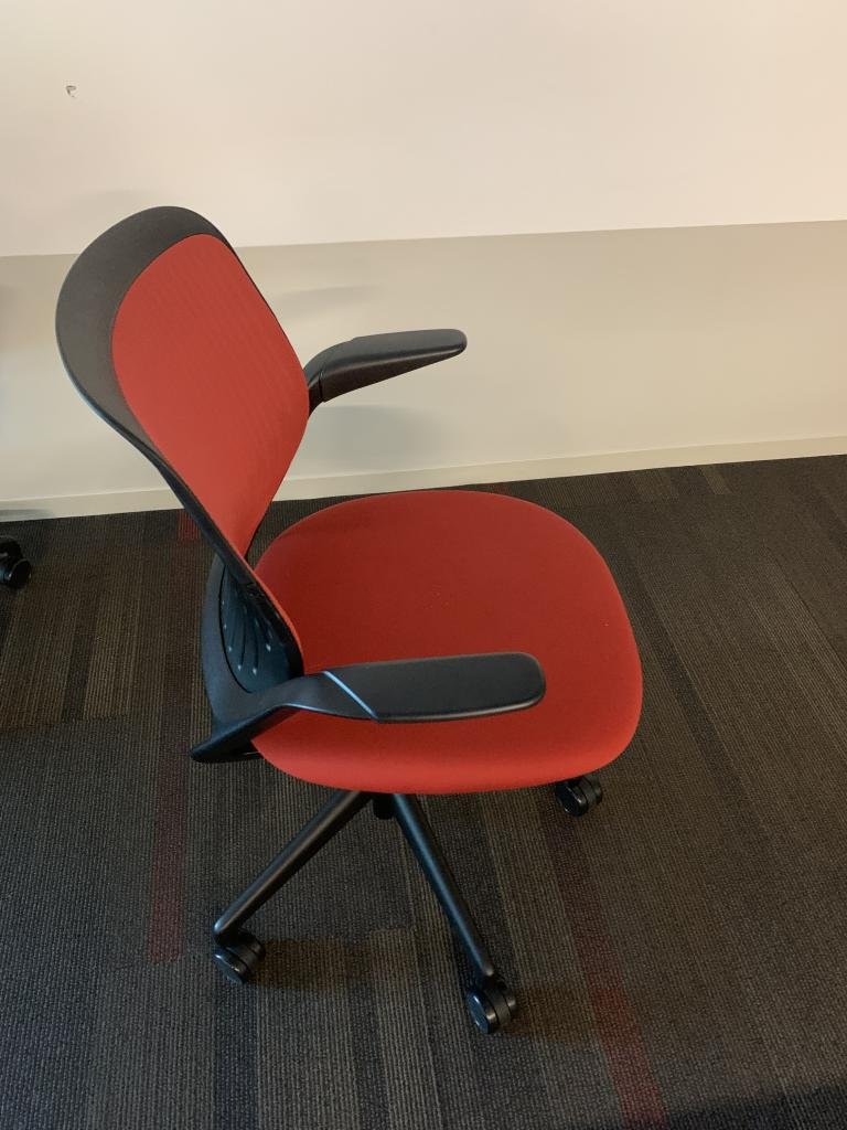 Steelcase Cobi Red and Black Task Chairs