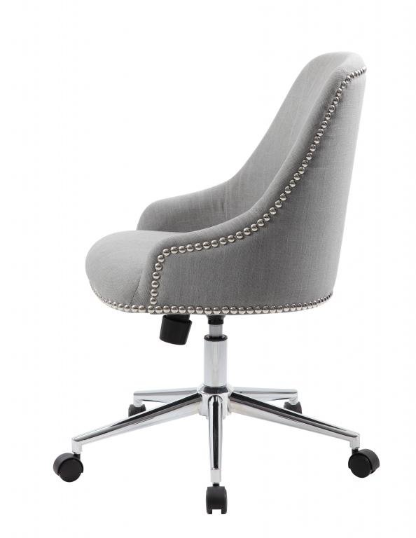 BOSS Gray Linen Conference Chair