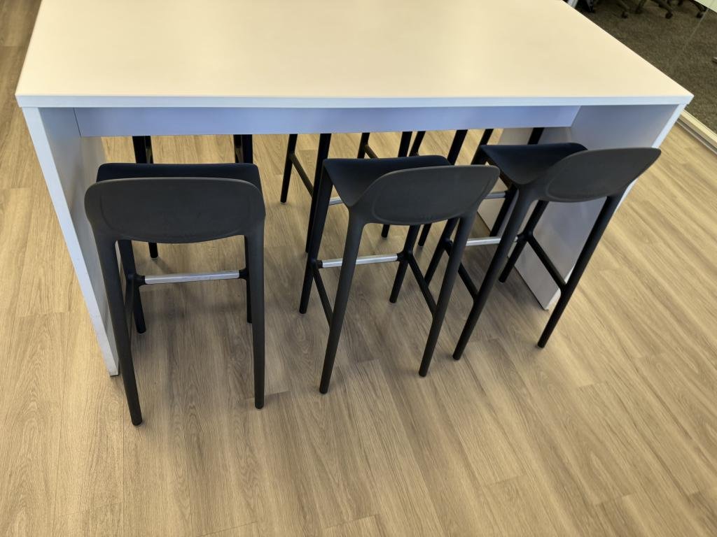 Emeco & Starck "Broom" Black Bar Stool