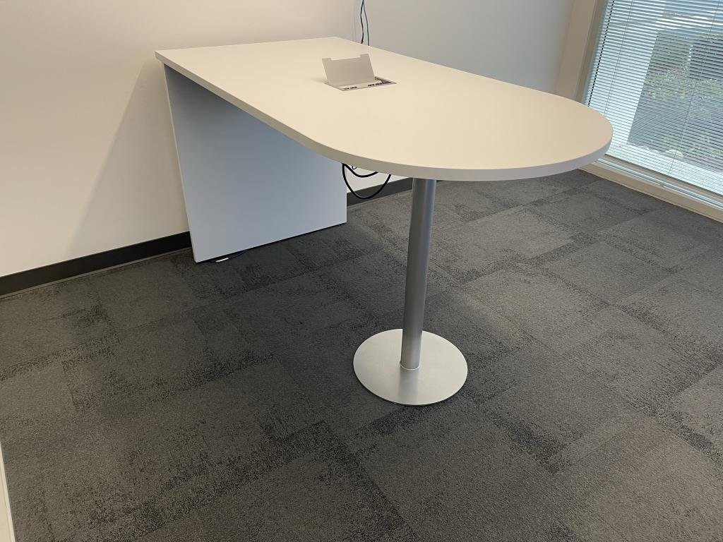 6'x3' HPL Bar Height Table Bullet Top, Chrome