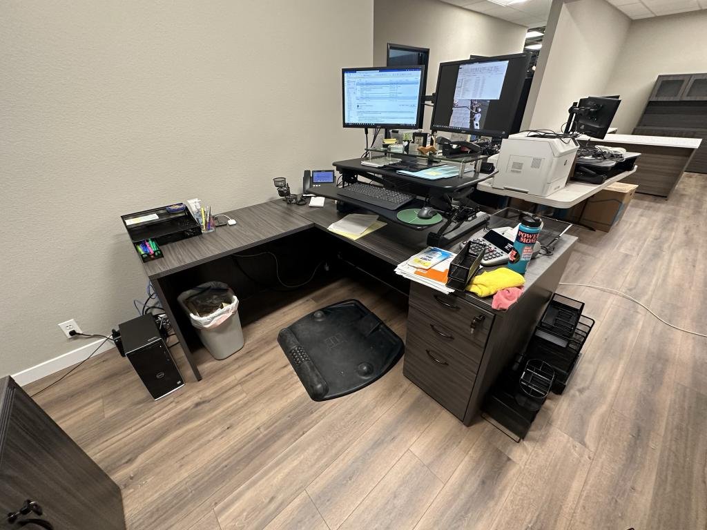 Napa 6'x6' Slate Grey Desk in 6 finishes
