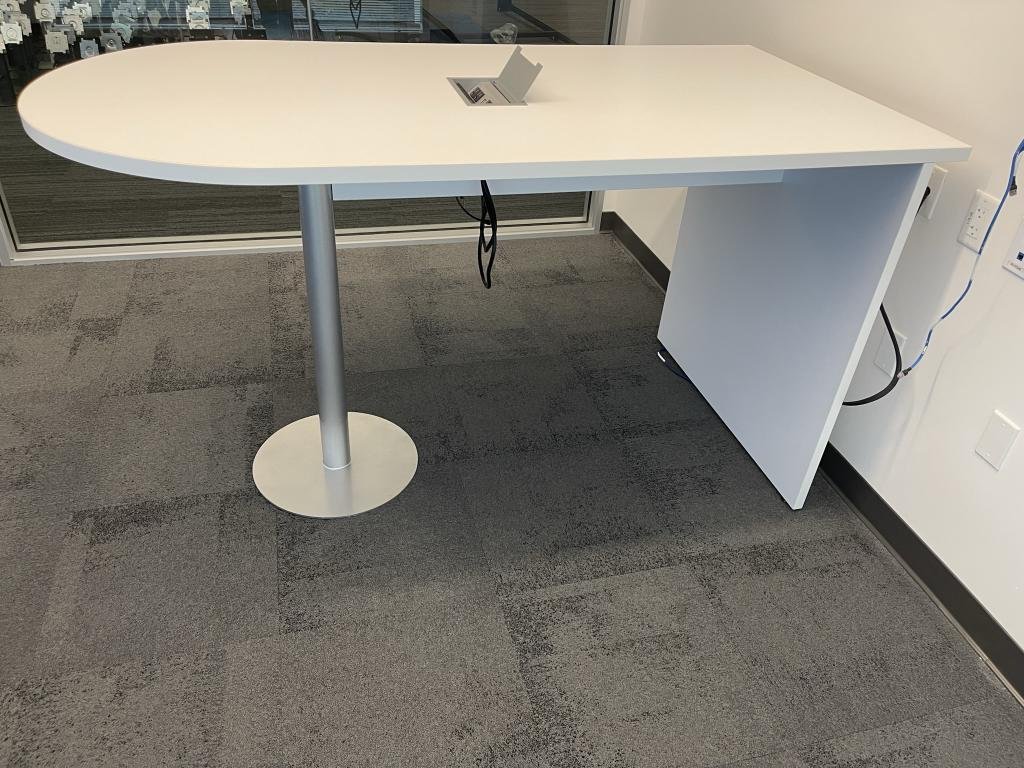 6'x3' HPL Bar Height Table Bullet Top, Chrome