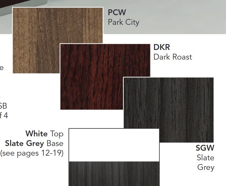 Park City Exec Bow Desk 6x7.5ft in 4 finishes