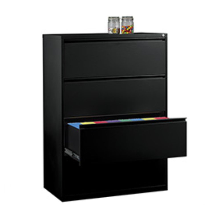 OFS 36 inch wide 4 drawer Lateral File in 3 finishes