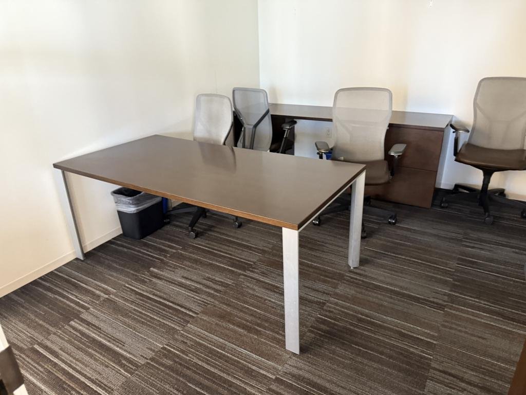Allsteel Executive Desk 6x3 & 7x2 Credenza