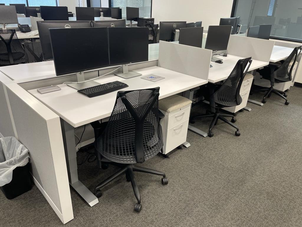 Knoll Silver Height Adjustable Desk 5'x30"