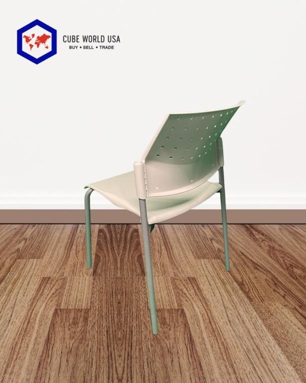 Teknion White Stackable Chairs