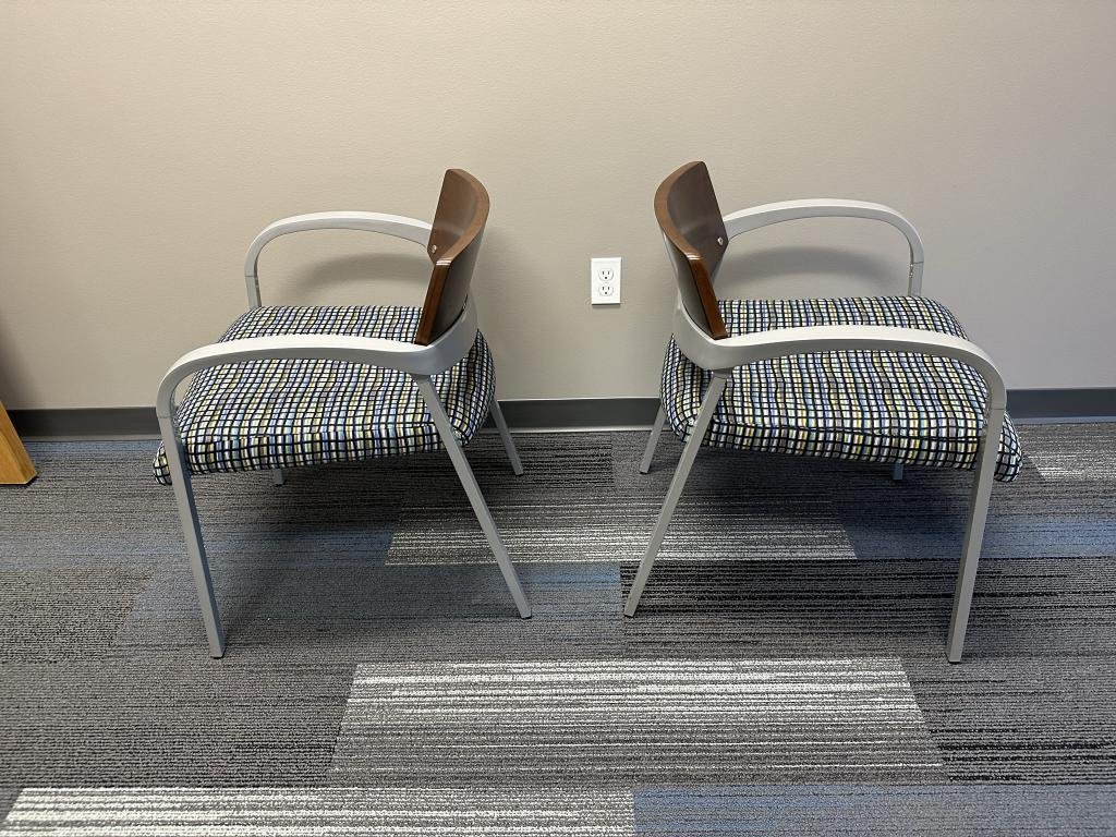 National Aurora Veneer & Fabric Guest Chairs