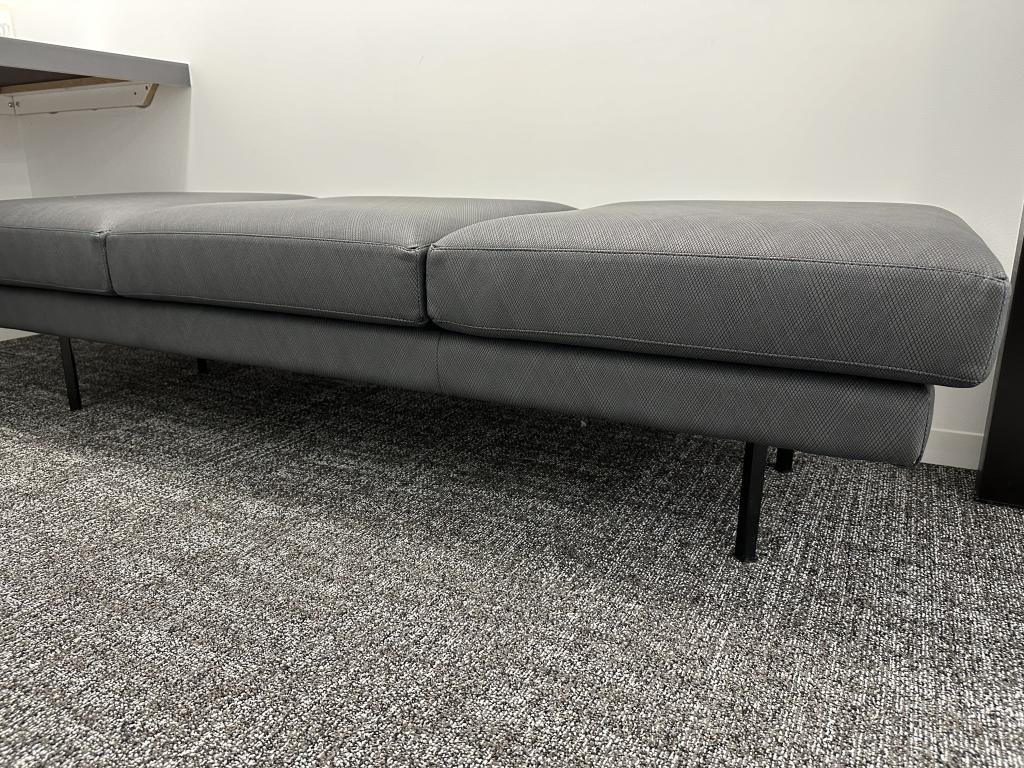 Knoll Grey Modern Bench Ottoman Seat 6x2x16
